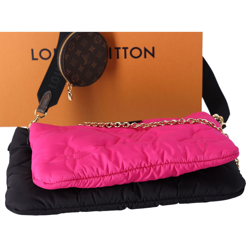 Louis Vuitton Maxi Multi Pochette Accessoires Pillow Shoulder Bag Black Pink - Picture 3 of 10